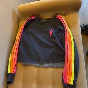 Aviator Nation cropped crew sweatshirt